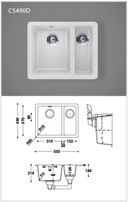 Kitchen Sinks 85 CS490D