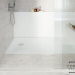 Corian Bath solid surface bathroom shower tray installation