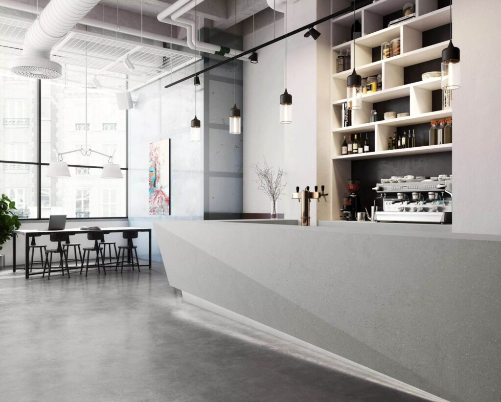 Solid Fabrication Hi-Macs concrete commercial