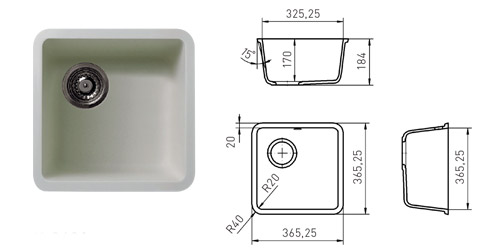 Kitchen Sinks 35 k-3636